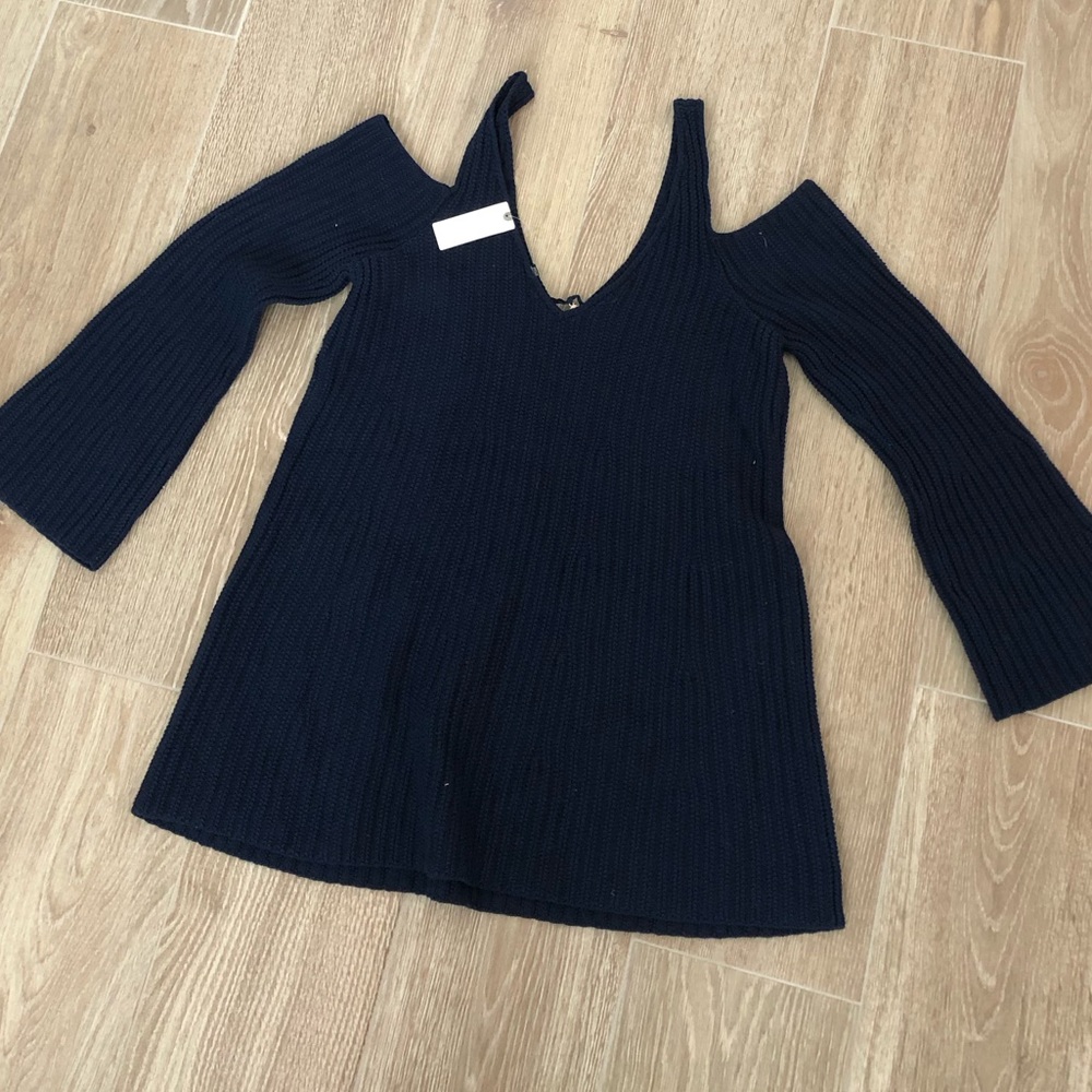 NWT - Anthropologie navy knitted sweater